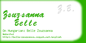 zsuzsanna belle business card